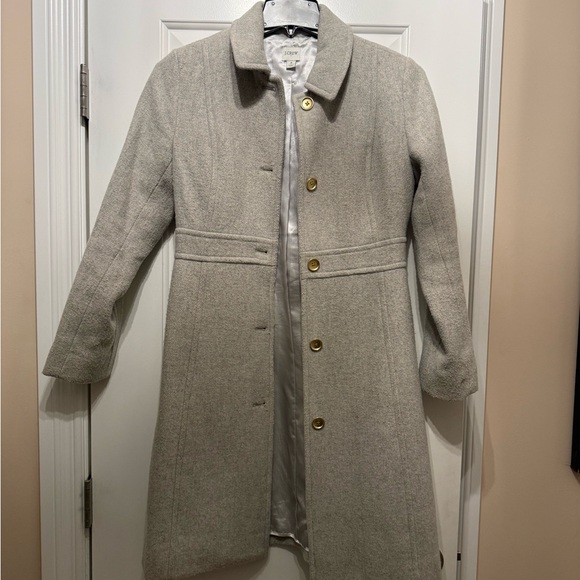 J. Crew Women's Grey Wool Blend Lady Day Coat - Picture 2 of 7